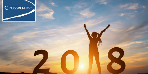 woman celebrating Resolutions in Recovery - Crossroads