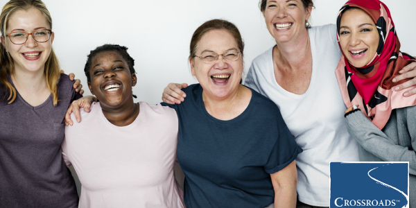 diverse women laughing and supporting each other in ARFID recovery
