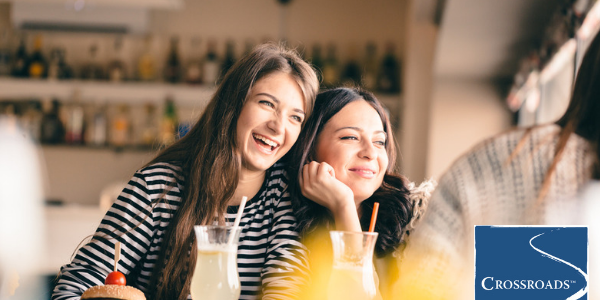 Rebuilding Relationships with a Loved One in Recovery.CRBlog3 two sisters enjoying a meal to help cope when a parent is in addiction treatment
