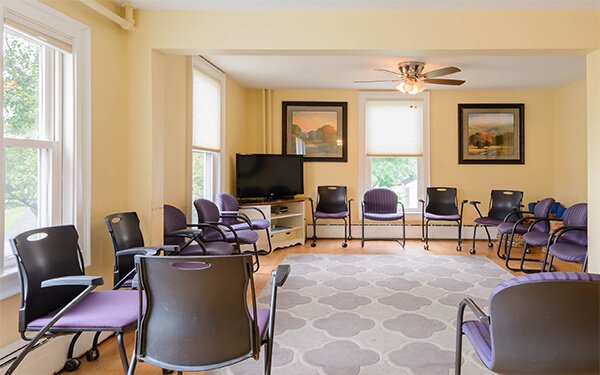 group meeting room at rehab for women with children house