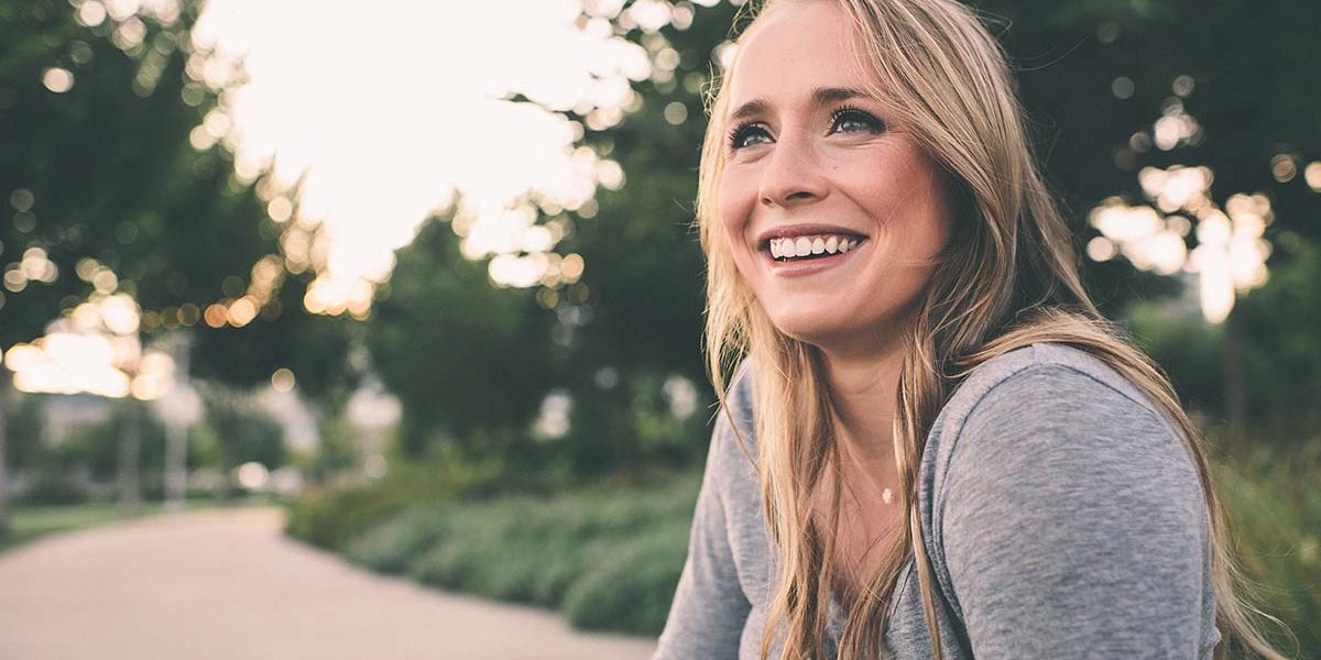 woman happy that she is participating in suicide prevention day