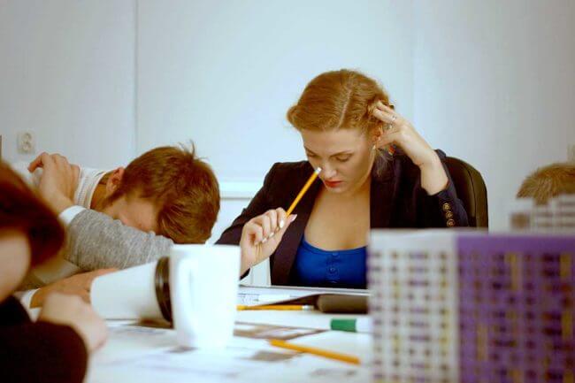 a woman struggles with alcoholism in the workplace