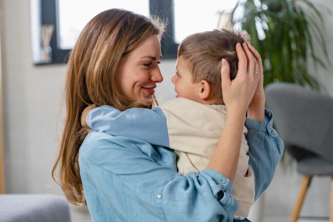 Mother,And,Son,Hugging,Each,Other.,Mother’s,Day.